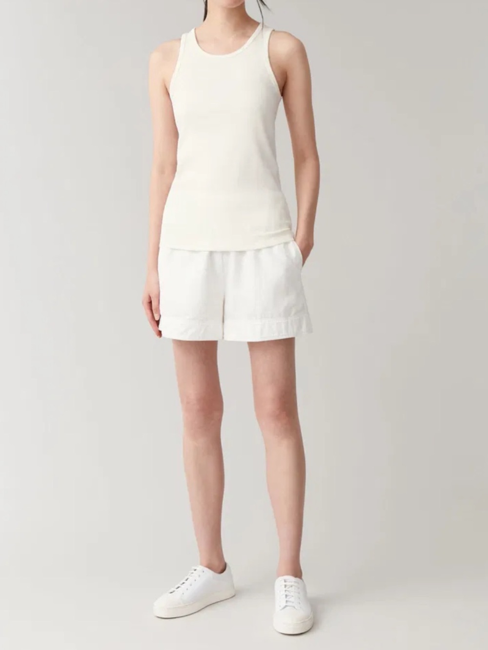 COS White Cotton Linen  Shorts 6 NWT